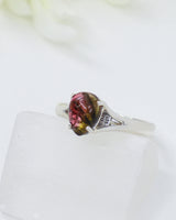 Watermelon Tourmaline Sterling Silver Ring – Heart Awakening | Size 10