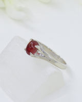 Pink Tourmaline Sterling Silver Ring – Heart Healer | Size 9