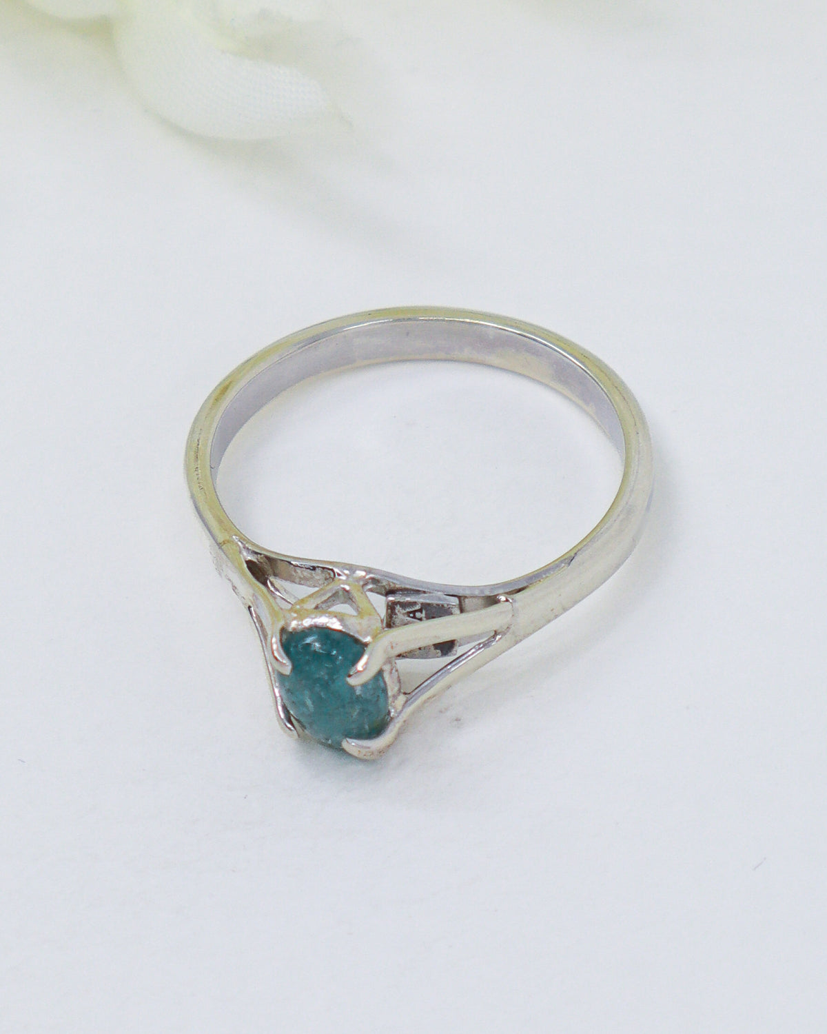 Blue Tourmaline Sterling Silver Ring – Inner Truth | Size 10