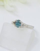 Blue Tourmaline Sterling Silver Ring – Inner Truth | Size 10