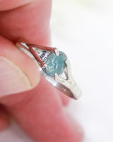 Natural Blue Tourmaline sterling silver ring Size 10 with aqua blue oval Indicolite Tourmaline gemstone in .925 silver.