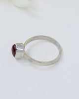 Ruby Sterling Silver Ring – Sacred Flame | Size 7