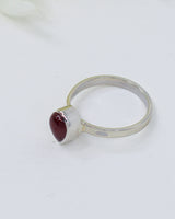 Ruby Sterling Silver Ring – Sacred Flame | Size 7