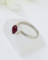 Ruby Sterling Silver Ring – Sacred Flame | Size 7