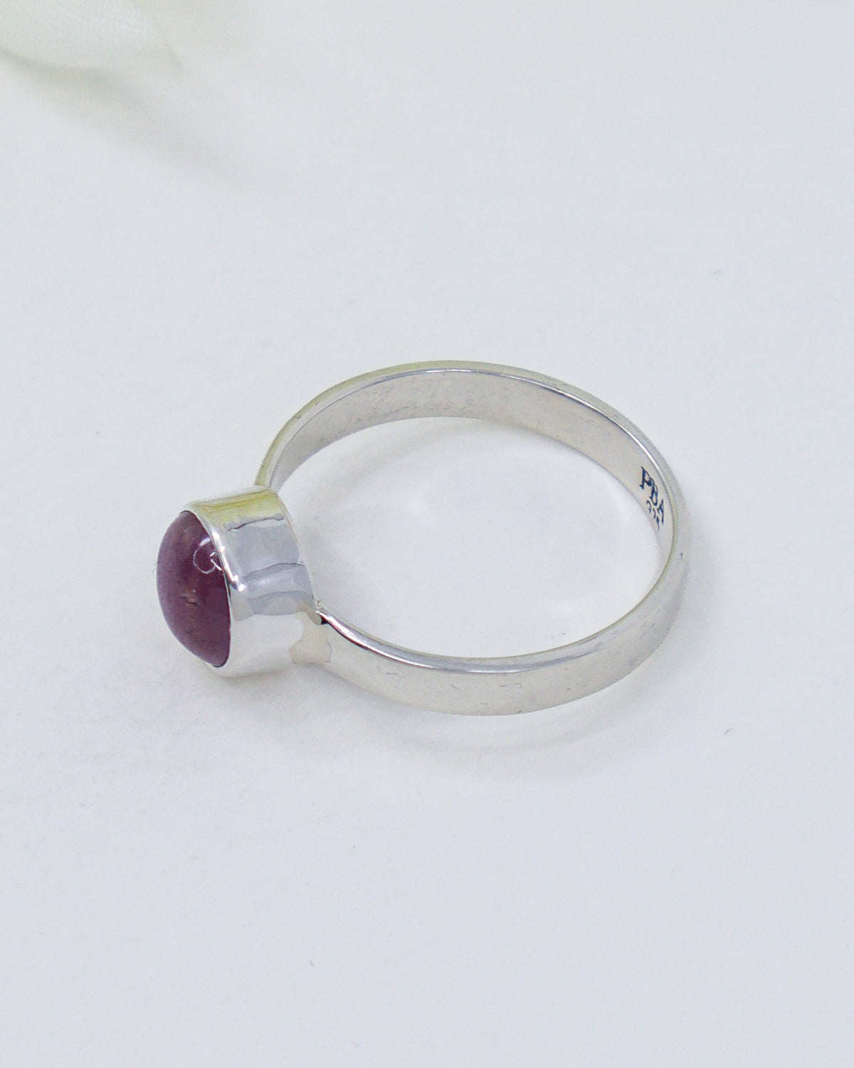 Ruby Sterling Silver Ring – Heart of Fire | Size 8