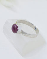Ruby Sterling Silver Ring – Heart of Fire | Size 8