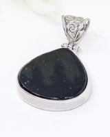 Black Tourmaline Sterling Silver Pendant – Guardian Stone