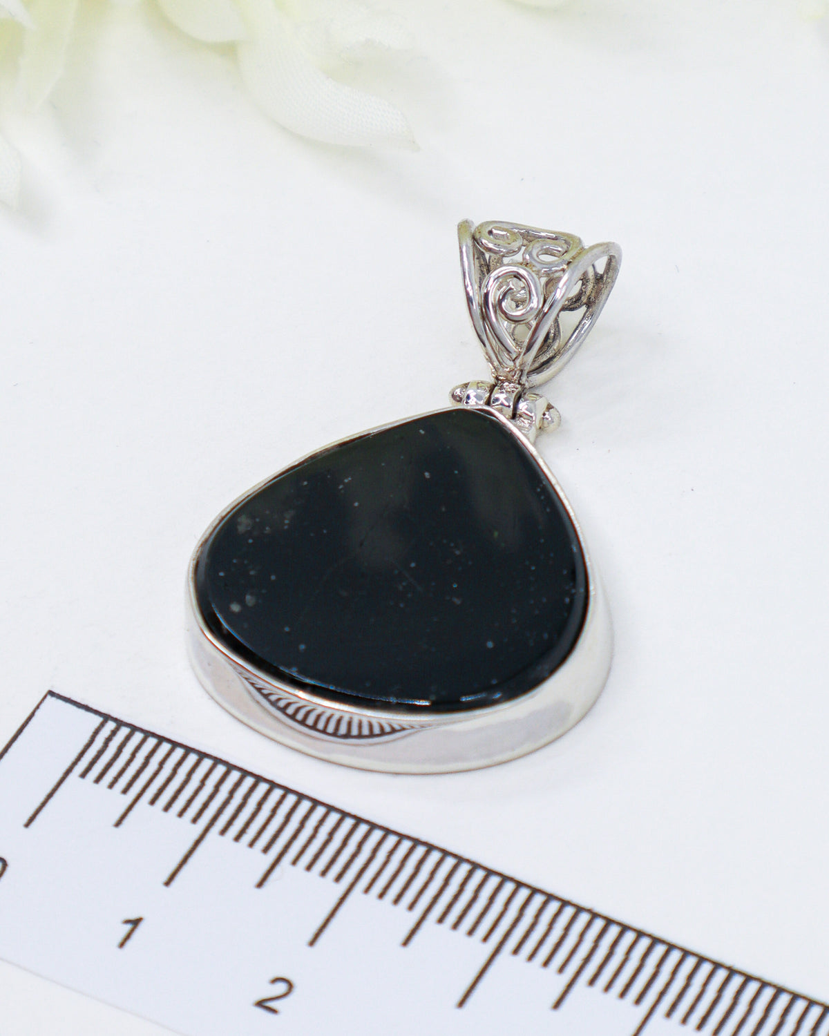 Black Tourmaline Sterling Silver Pendant – Guardian Stone