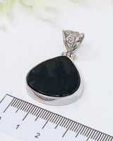 Black Tourmaline Sterling Silver Pendant – Guardian Stone