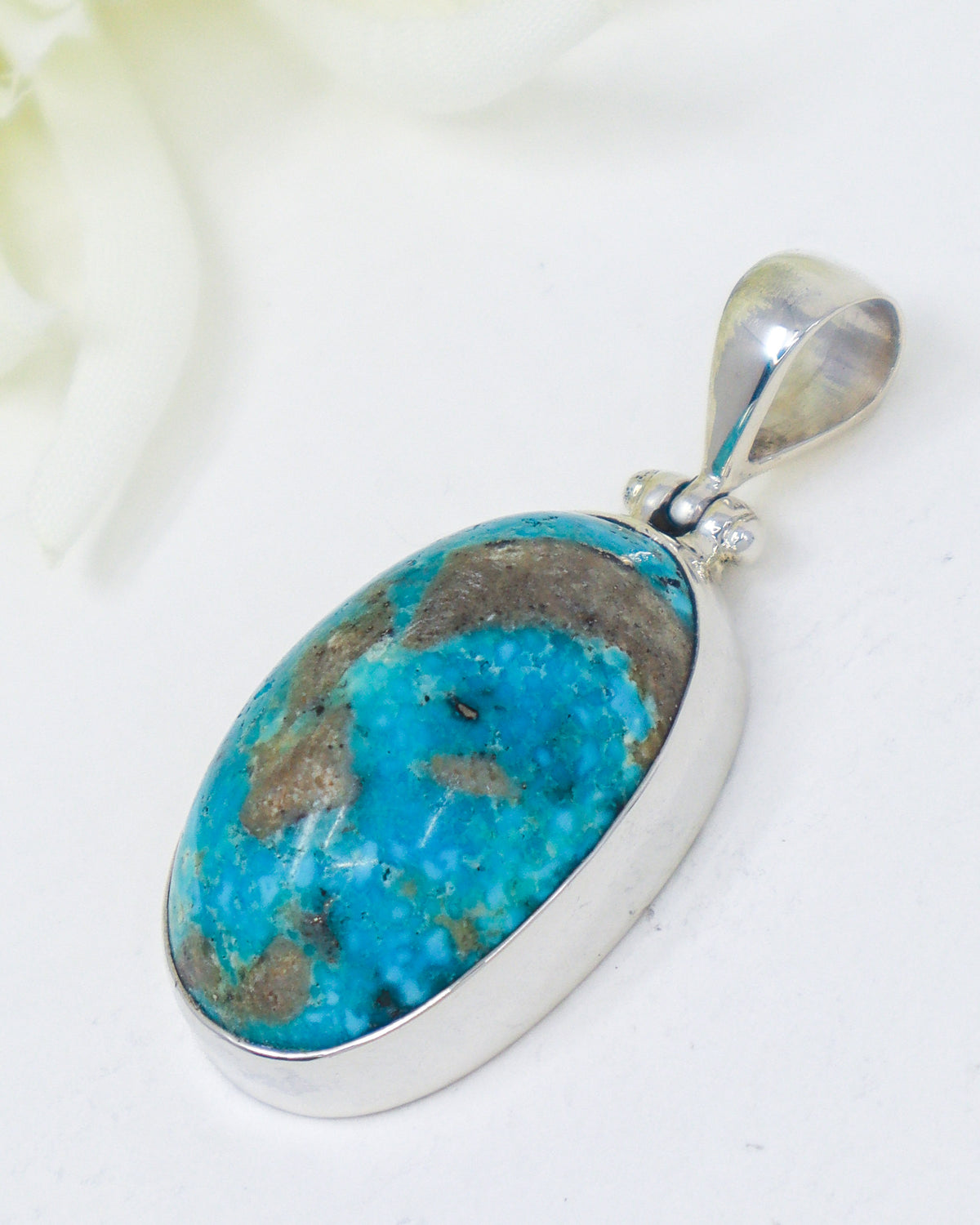 Turquoise Sterling Silver Pendant | Earth & Sky | Protection & Truth