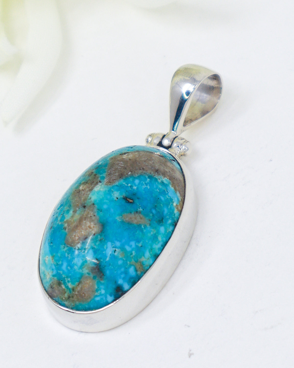 Turquoise Sterling Silver Pendant | Earth & Sky | Protection & Truth