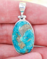 Turquoise Sterling Silver Pendant | Earth & Sky | Protection & Truth