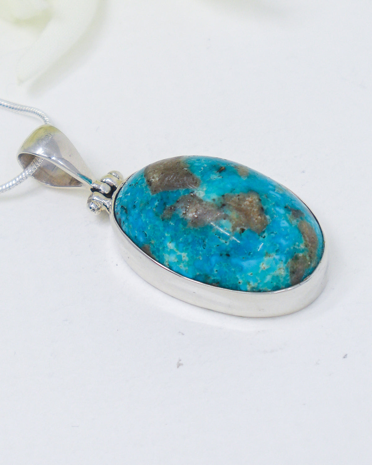 Turquoise Sterling Silver Pendant | Earth & Sky | Protection & Truth