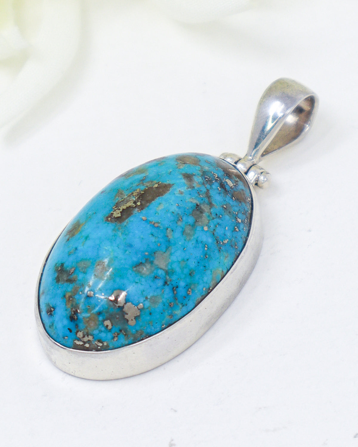 Turquoise Sterling Silver Pendant | Sacred Sky | Protection & Truth