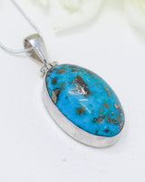 Turquoise Sterling Silver Pendant | Sacred Sky | Protection & Truth