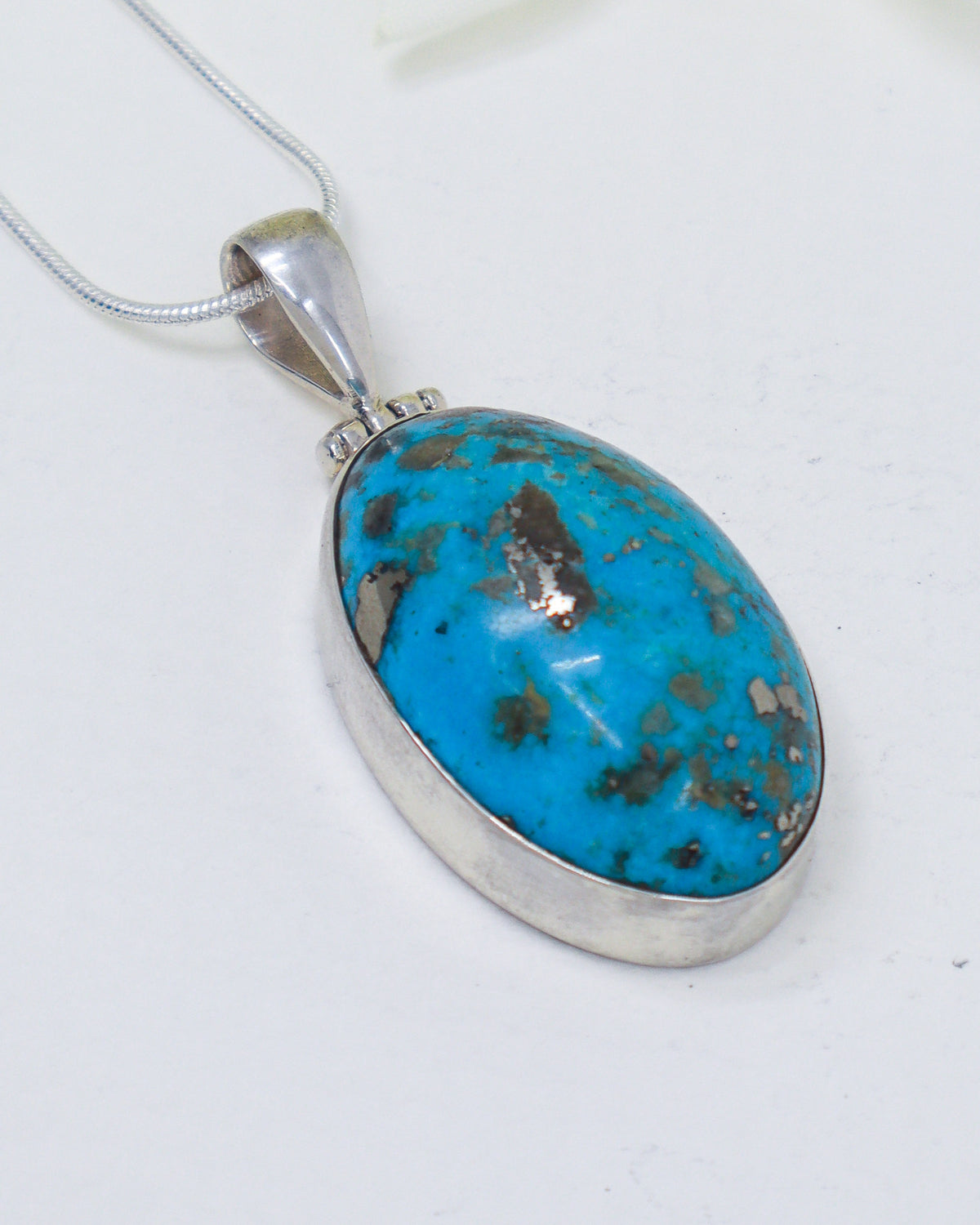 Turquoise Sterling Silver Pendant | Sacred Sky | Protection & Truth
