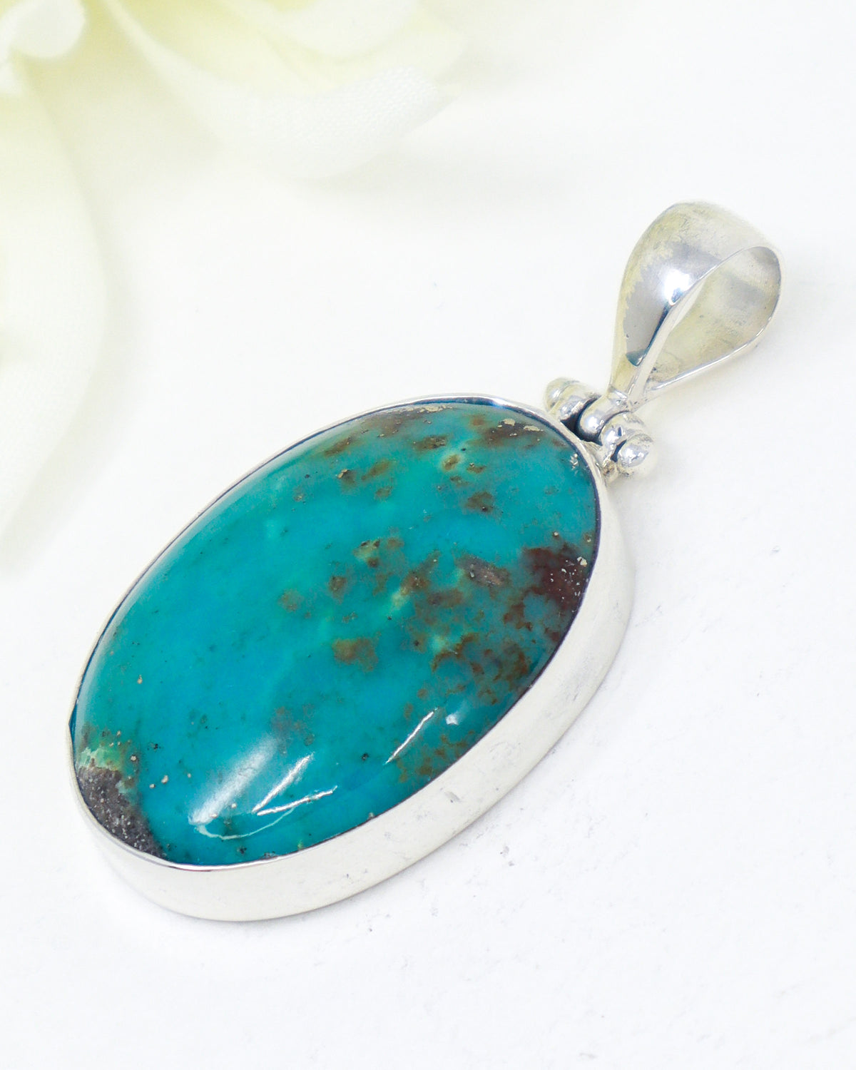Turquoise Sterling Silver Pendant | Blue Sanctuary | Protection & Peace