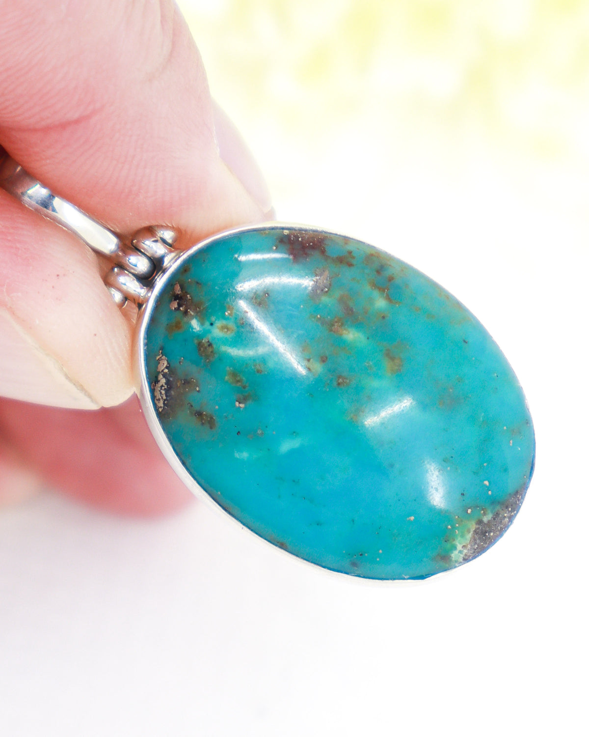 Turquoise Sterling Silver Pendant | Blue Sanctuary | Protection & Peace