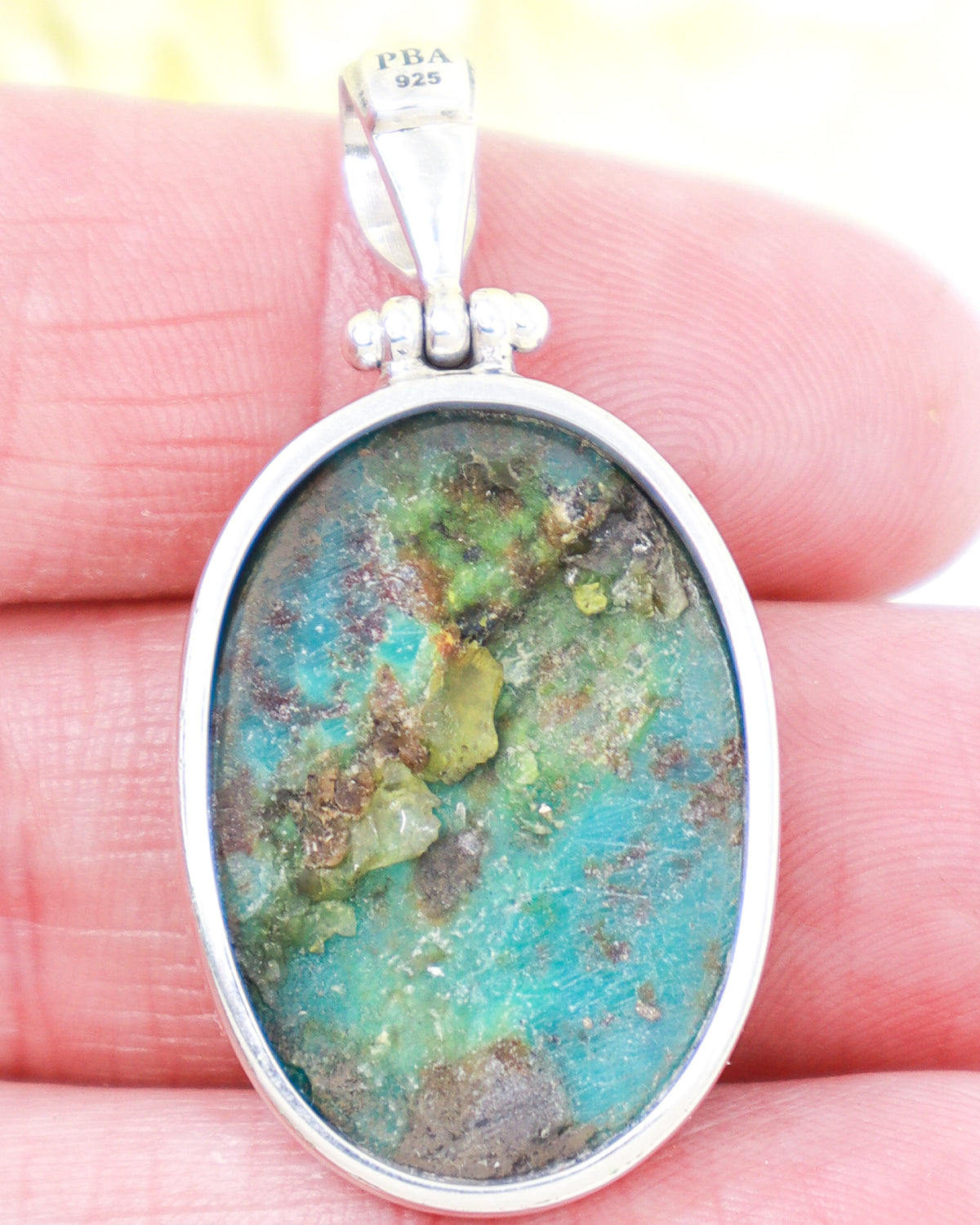 Turquoise Sterling Silver Pendant | Blue Sanctuary | Protection & Peace