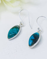 Natural Turquoise Sterling Silver Earrings | Protection & Truth
