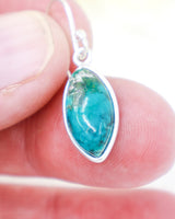 Natural Turquoise Sterling Silver Earrings | Protection & Truth