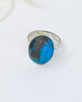Turquoise Silver Ring Size 7 | The Ancient Guardian | Protection & Truth