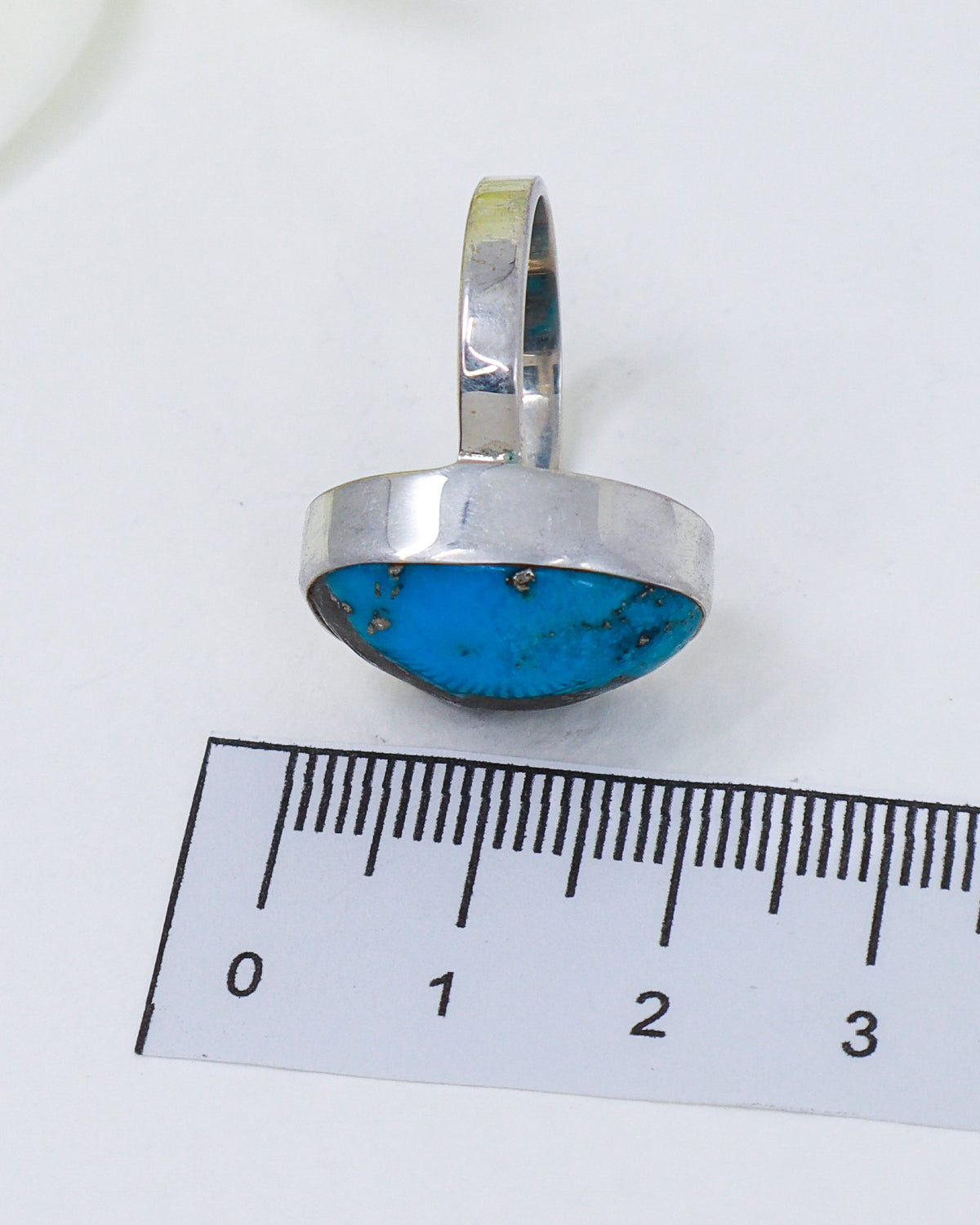 Turquoise Silver Ring Size 7 | The Ancient Guardian | Protection & Truth