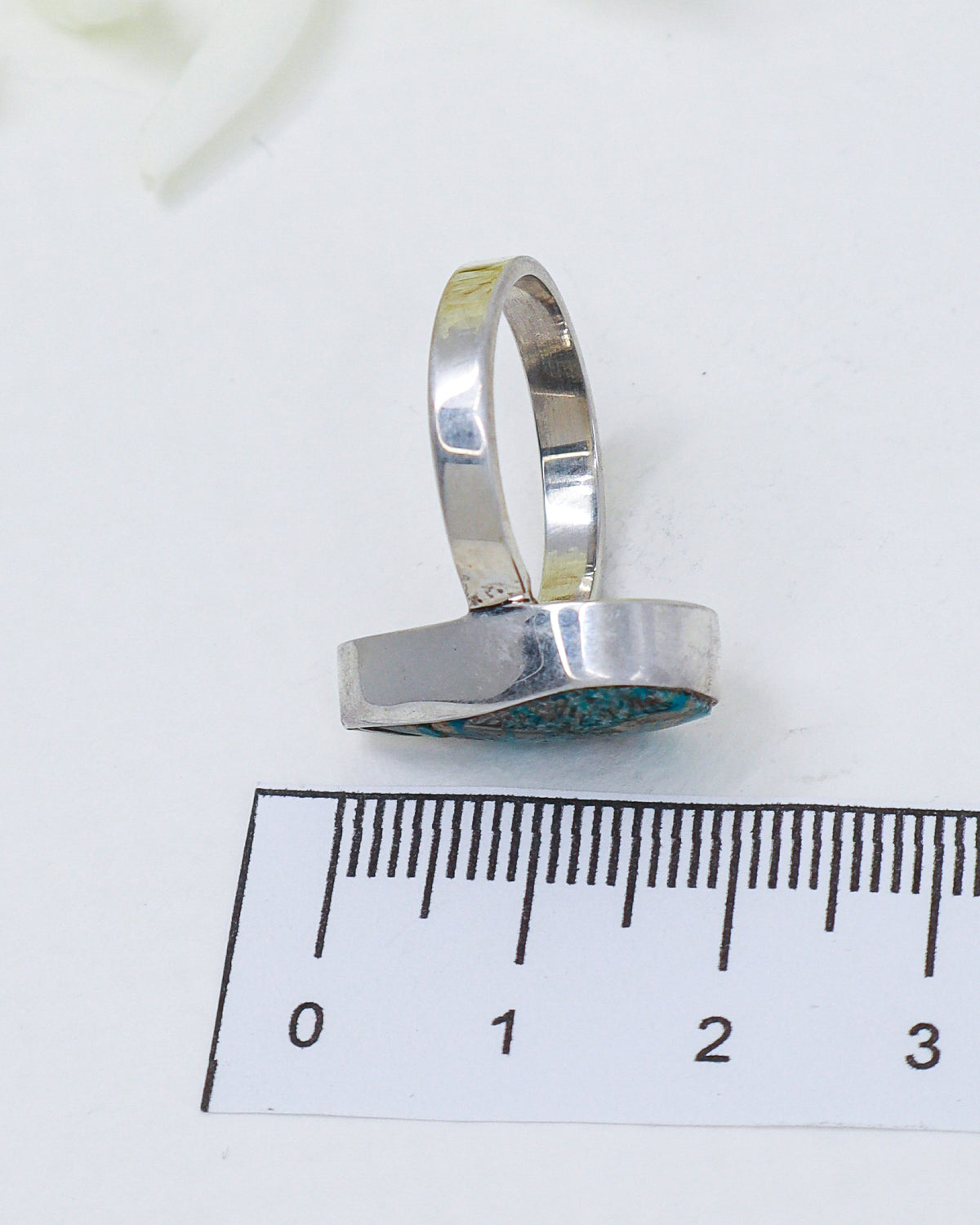Turquoise Silver Ring Size 7 | Sacred Voice | Protection & Truth