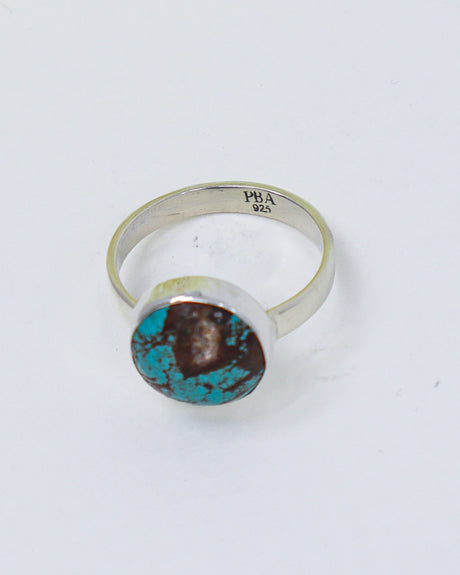 Turquoise Silver Ring Size 8 | Earth & Sky | Protection & Wisdom