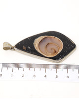 Turritella Agate Fossil Silver Pendant 7.4cm – The Ancient Spiral | Ancestral Wisdom & Grounding