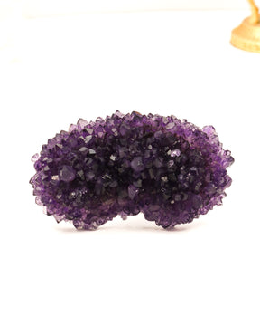 83g Uruguay Amethyst Rose with deep purple crystal points and natural agate centre. Premium collector-quality crystal specimen from Uruguay.