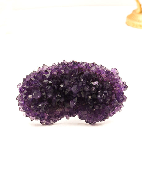 83g Uruguay Amethyst Rose with deep purple crystal points and natural agate centre. Premium collector-quality crystal specimen from Uruguay.