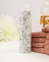 White Howlite Tower | 15cm | 370g | Calm & Peace