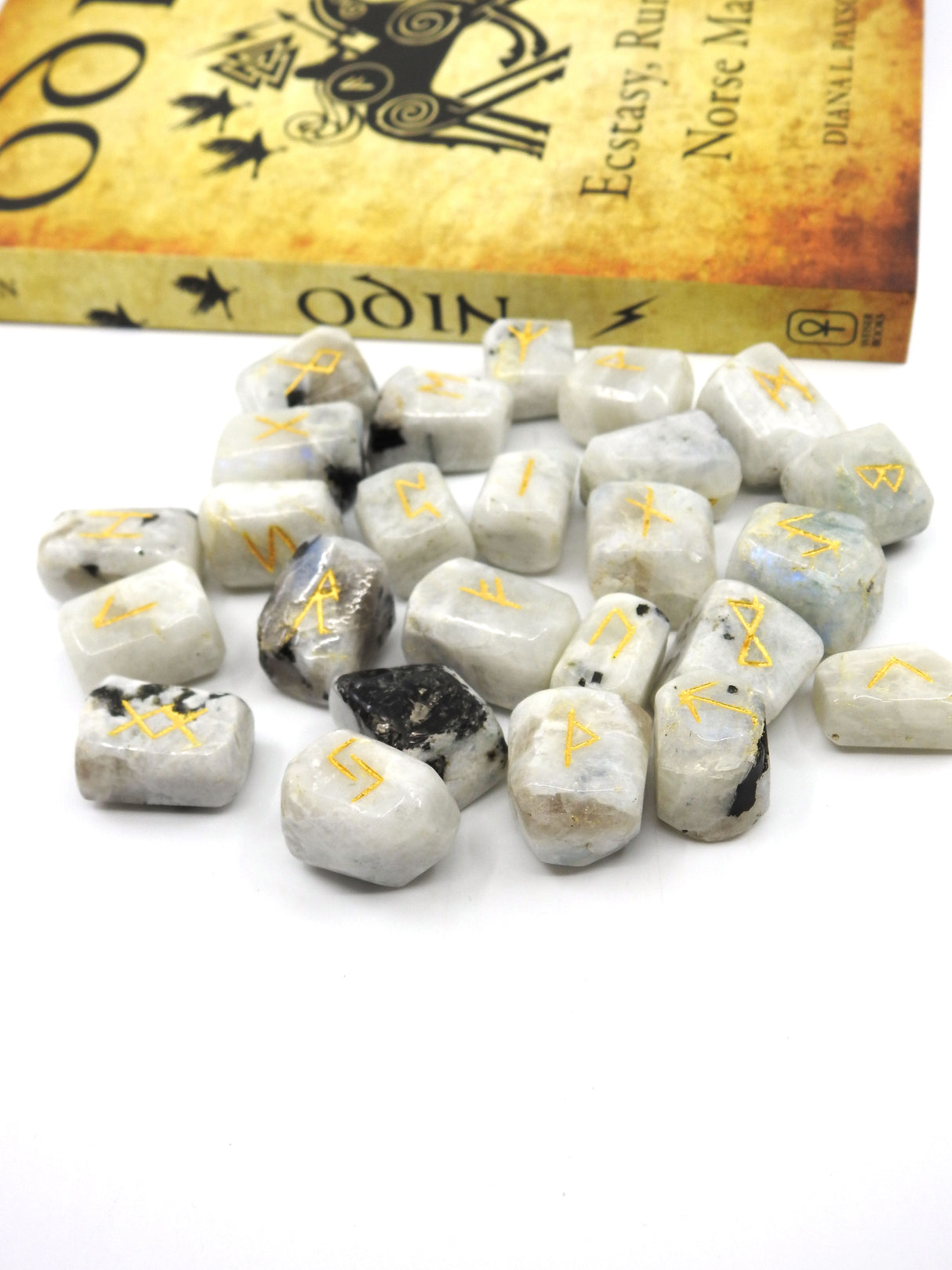 Moonstone Rainbow Runes with Bag - Inner Peace & Guidance Inspired By 3 Australia