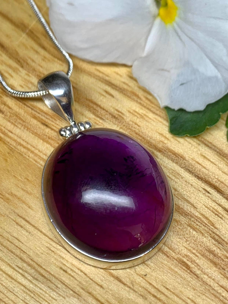 Amethyst Silver Pendant - Intuition & Protection