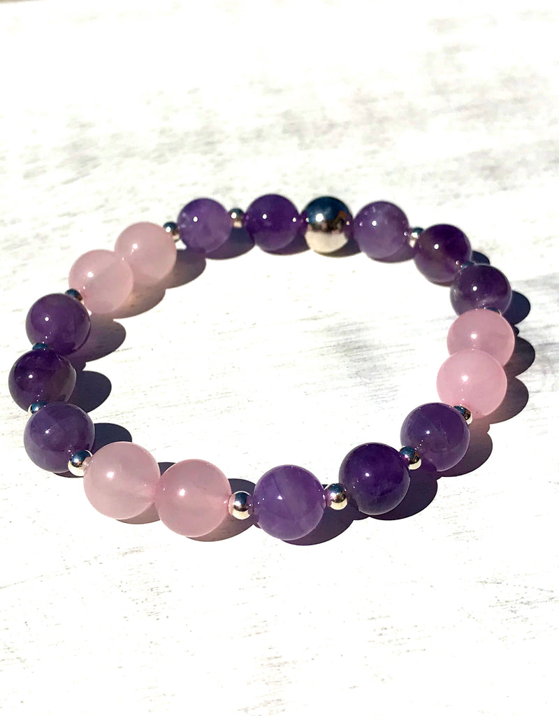 Inspired By 3 Rose Quartz and Amethyst