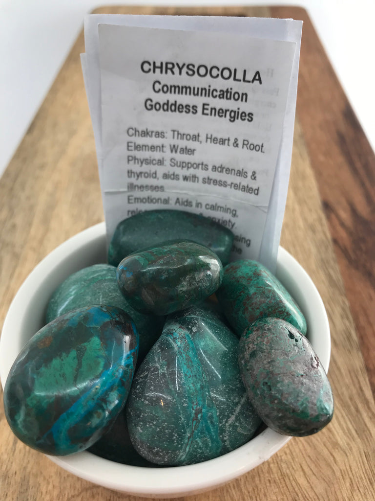 Chrysocolla Tumble Stone. Inspired By 3 Australia
