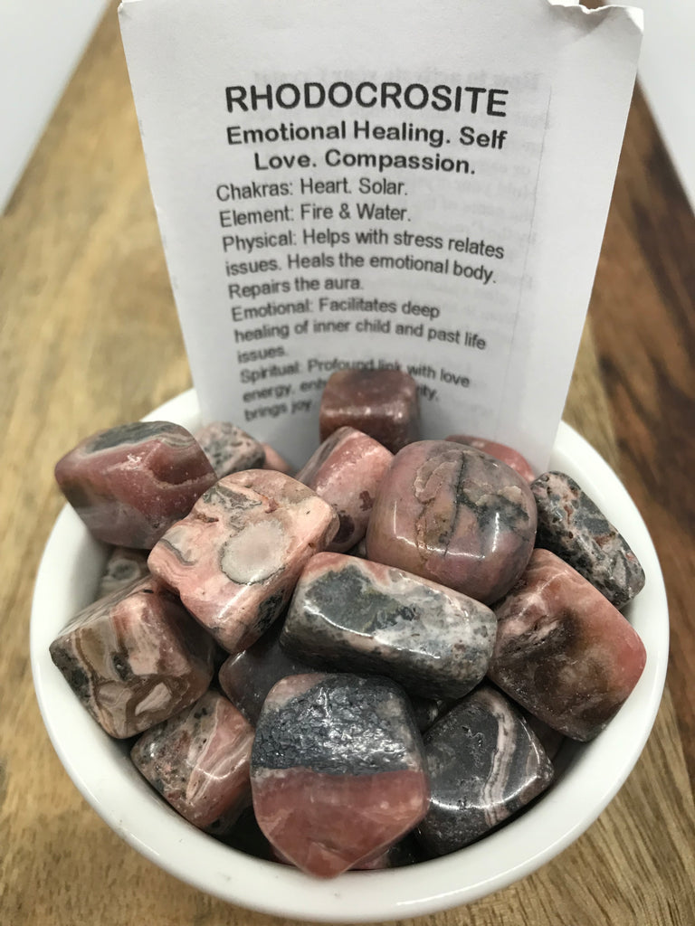 Rhodocrosite Tumble Large - Emotional Healing. Self Love. Compassion. Inspired By 3 Australia