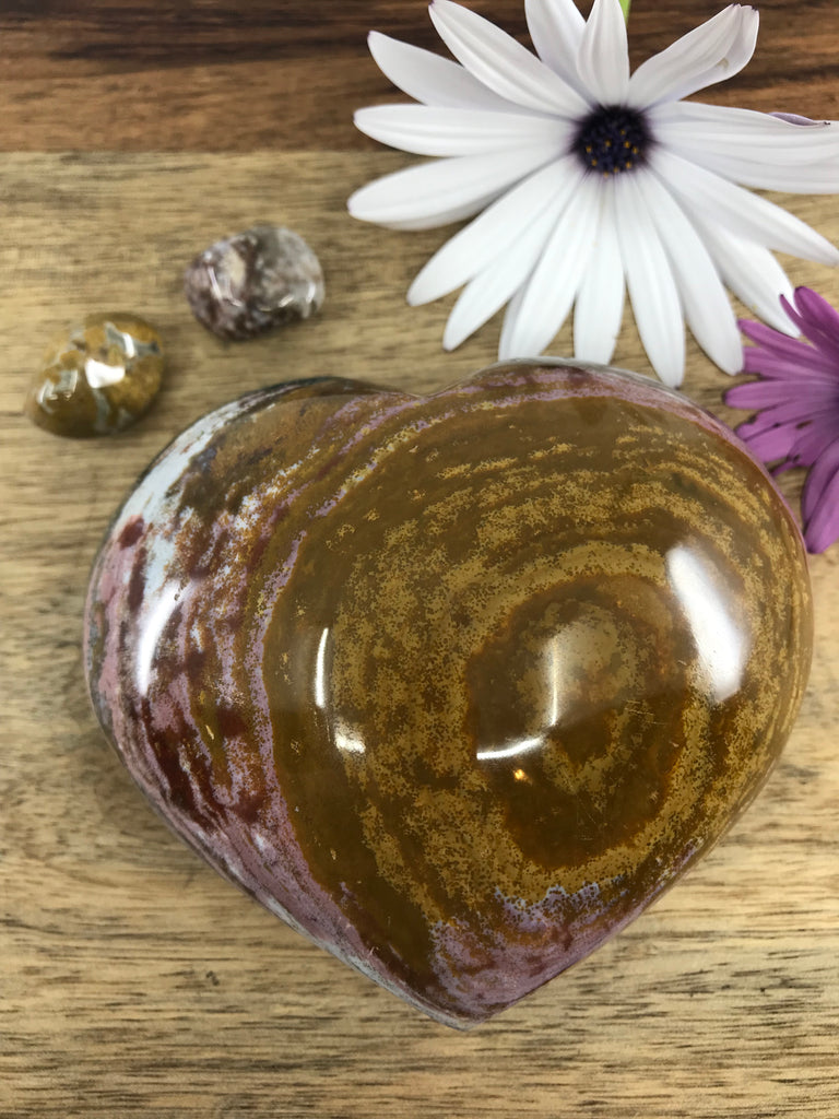 Ocean Jasper Heart - Enjoyment of Life. Stress Relief. on Sale at Inspired By 3 Australia