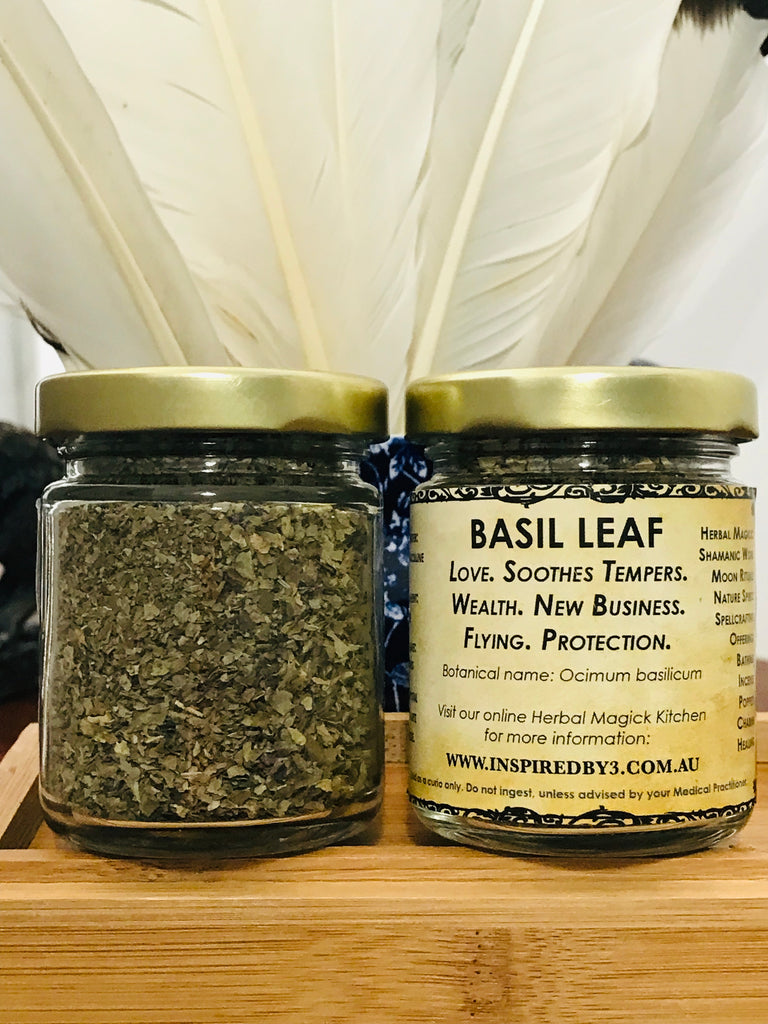 Basil Leaf. Love. Soothes Tempers. Wealth. New Business. Protection. Inspired By 3 Australia
