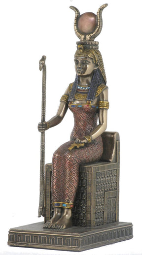 "Goddess Isis bronze statue with wings – Egyptian Goddess of Marriage, Fertility, Magic and Medicine, symbol of healing and love"