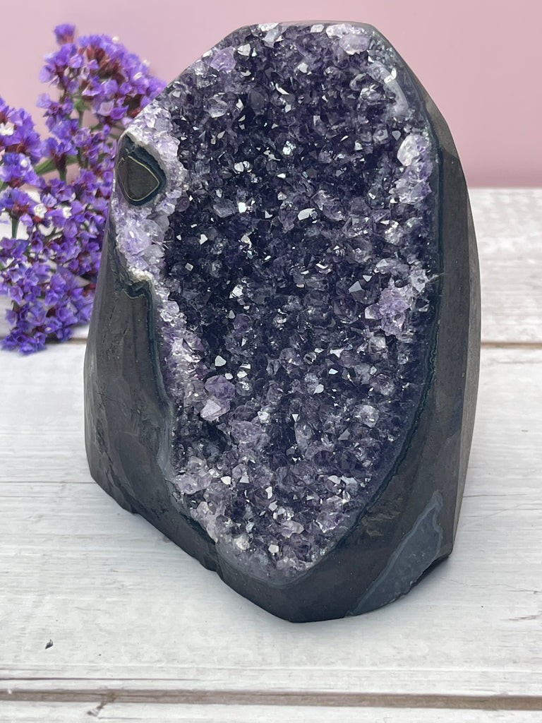 Amethyst Cluster Uruguay Dark Purple  Mini Cave 1.181g -  Protection. Intuition. Healing.