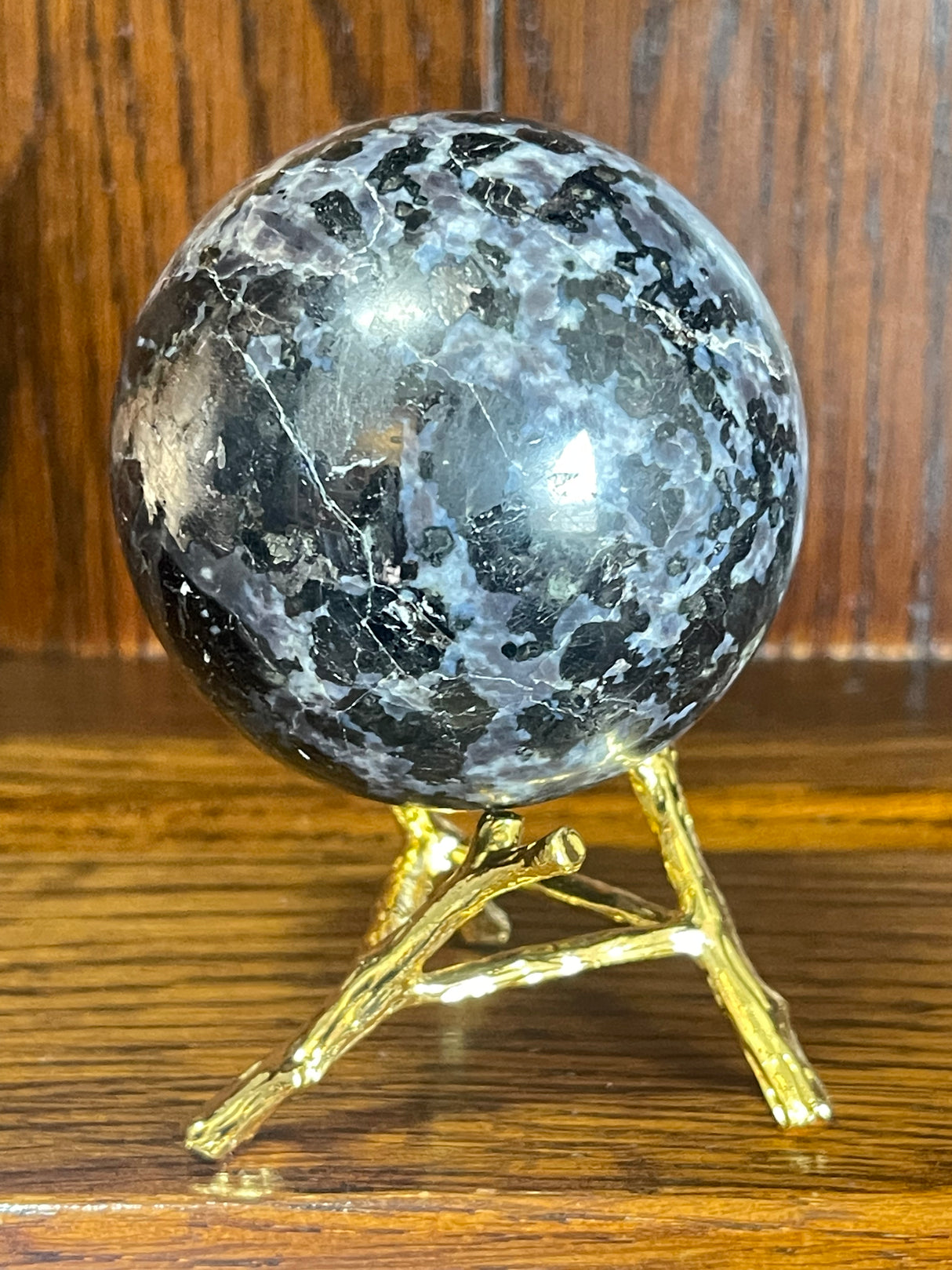 Indigo Gabbro Sphere 402g (Mystic Merlinite) 271g - Magic & Good Luck