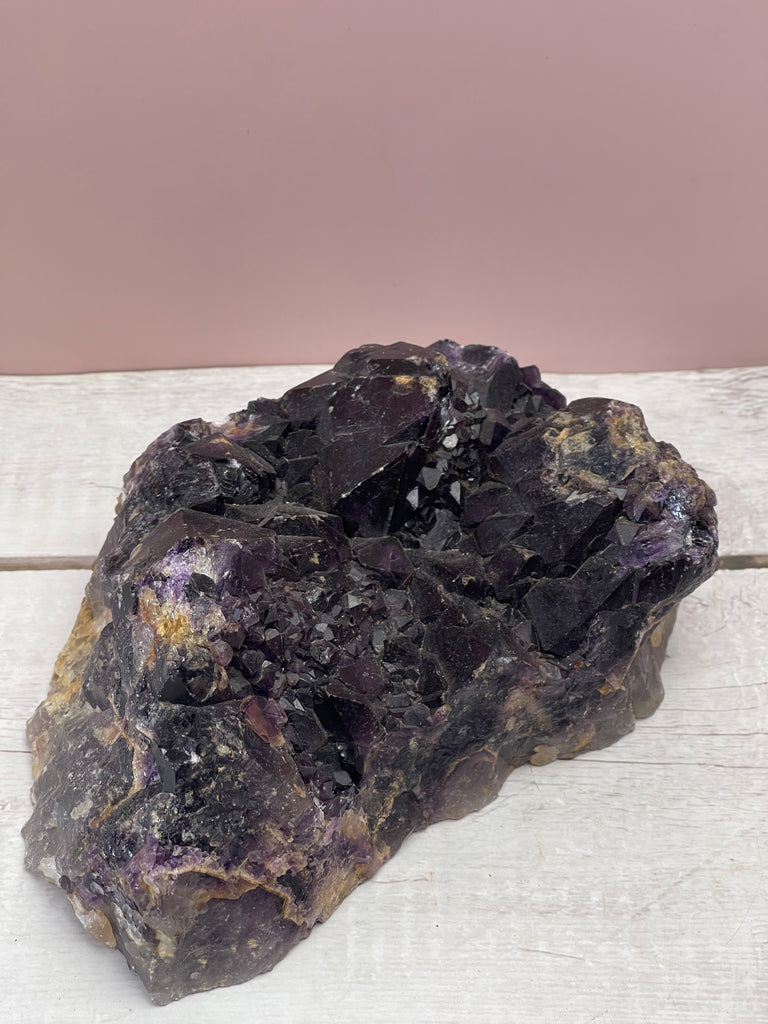 Elestial Amethyst Cluster Dark Purple 1.435kg - Angelic Realm - RARE