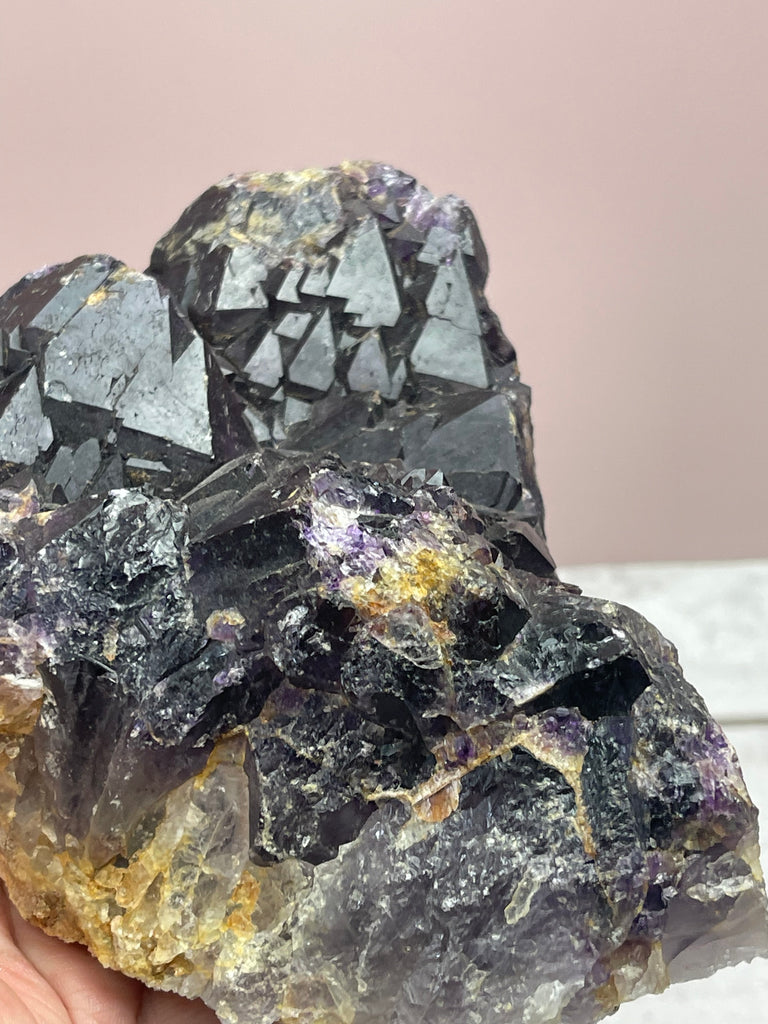 Elestial Amethyst Cluster Dark Purple 1.435kg - Angelic Realm - RARE