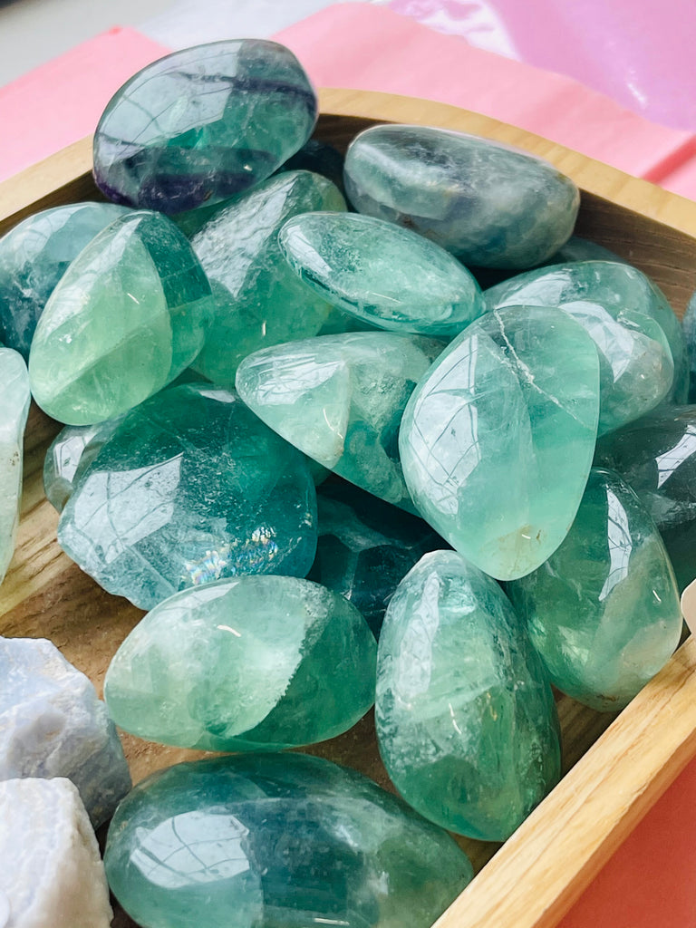Fluorite Tumble XL - Green - Clearing Energy. Clarity. Memory