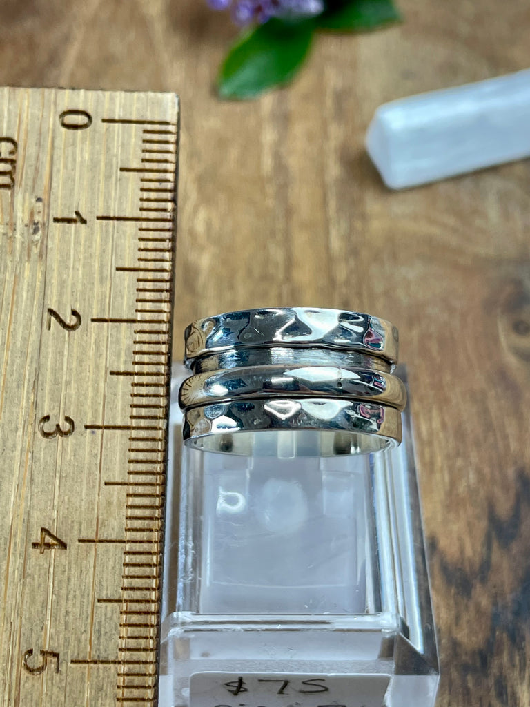 Sterling Silver Spinner Ring - Size 7 Fidget Ring