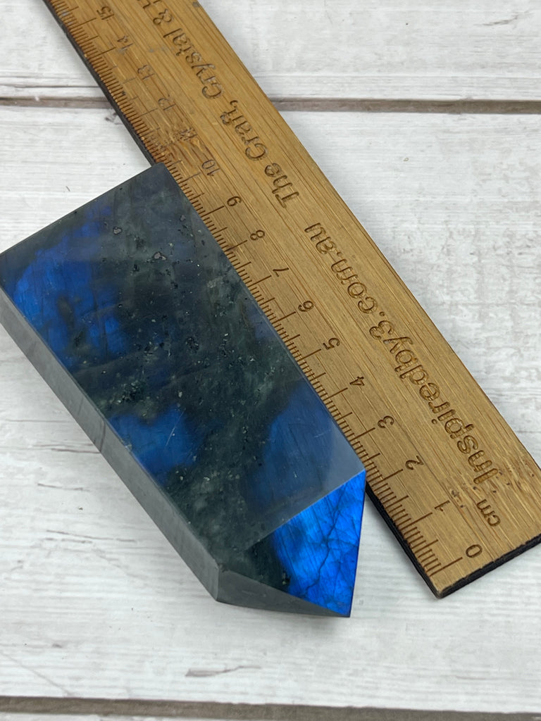 Labradorite Point with Blue Flash  #1 - Protection. Magic.