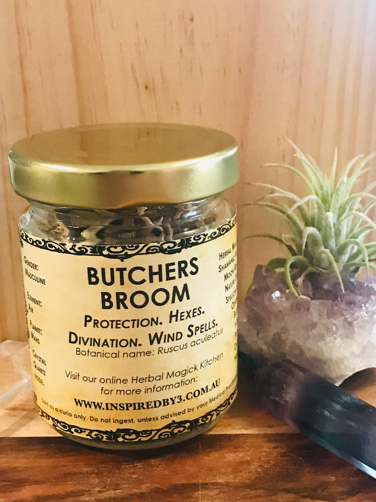 Butcher's Broom 20g - Protection. Hexes. Wind. Divination. Inspired By 3 Australia