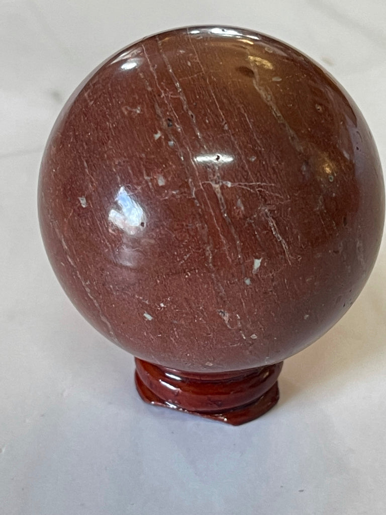 Red Jasper Sphere 210g - Vitality. Physical Strength.